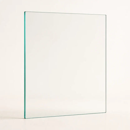 Clear annealed single-pane replacement window glass, 5 inches wide by 7 inches high